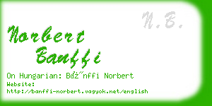 norbert banffi business card